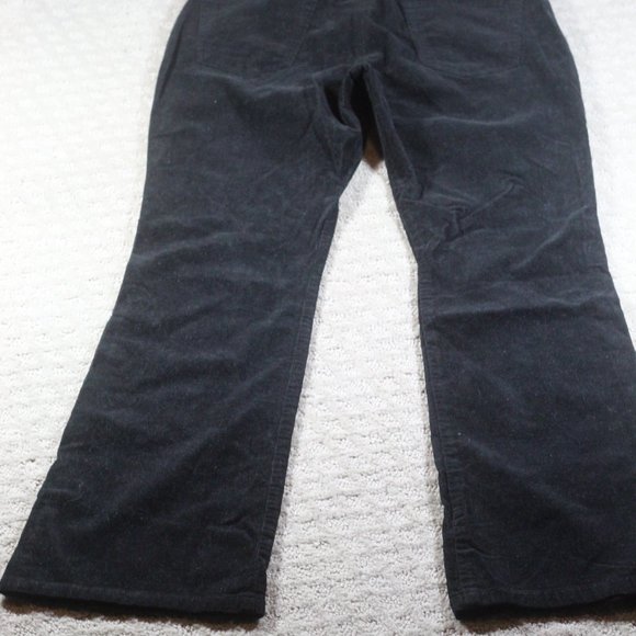 Jones New York Signature Size 4P Mid Rise Black Slightly Flared Corduroy Pants - Picture 2 of 6